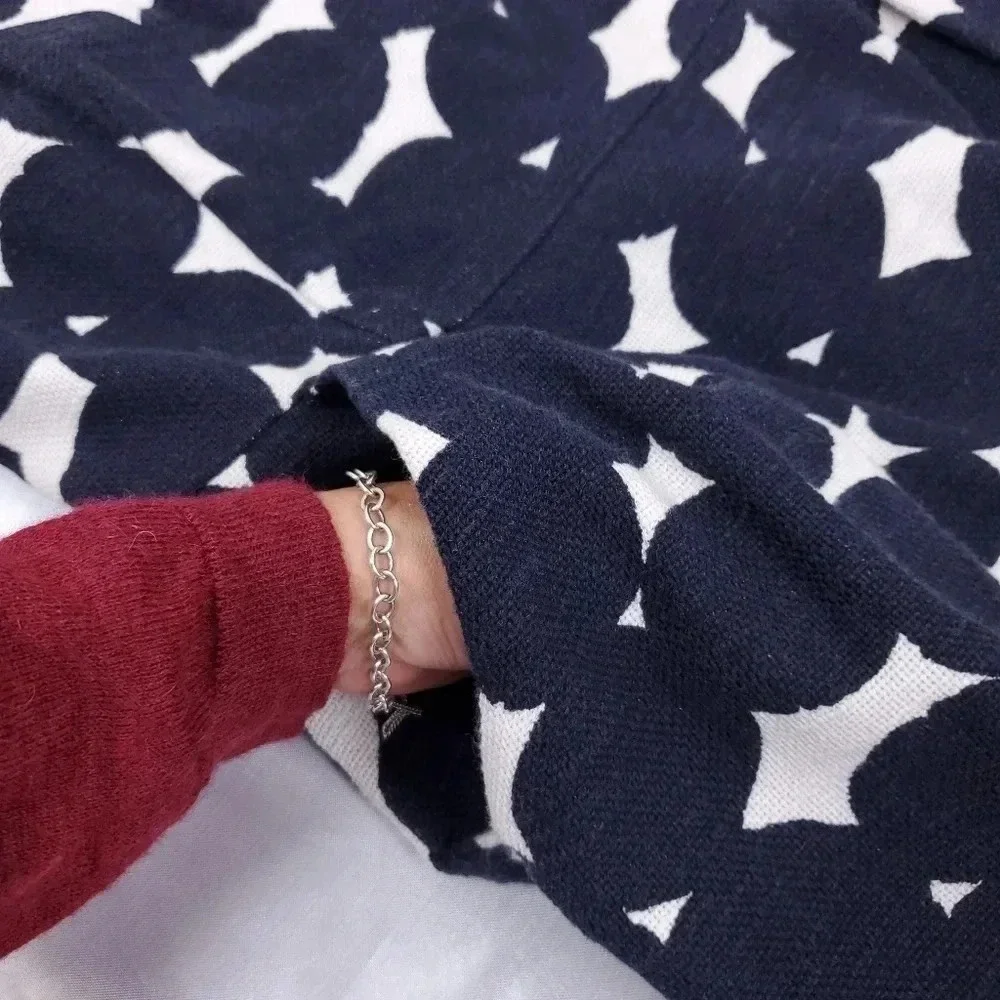 Loft Shift Dress Women's Size 6P Sleeveless Blue & White w/Pockets - Picture 9 of 13